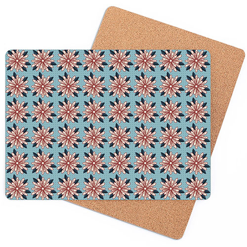 Floral surface pattern on placemats