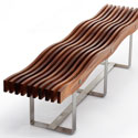 Obbligato Timber wave bench