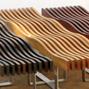 Timber wave bench