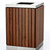 AT03V - timber clad trash bin