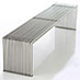 Stainless steel slat bench