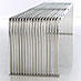 Stainless steel slat bench