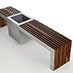 Obbligato B003_Timber bench with planter