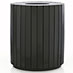 Round stainless steel trash bin