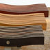 Timber slat wave benches
