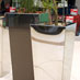 Stainless steel planters at Alberton City Shopping Centre