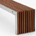 Flat Timber Slat Bench - B003