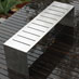 Obbligato flat stainless steel bench