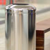 Round stainless steel trash bin