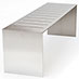 Obbligato flat stainless steel bench