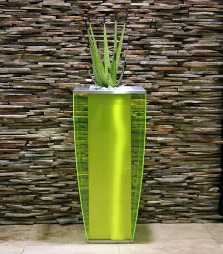 Obbligato perspex planter with bead plant