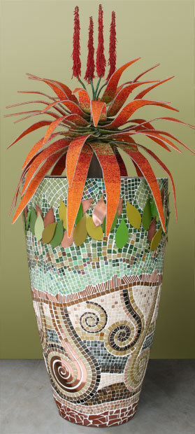 Mosaic planter - part of the 4 elements range