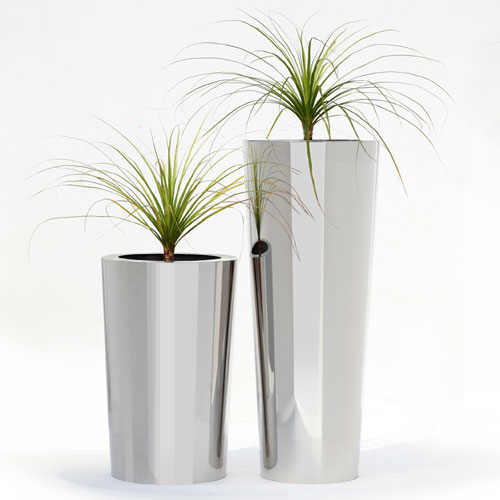 Stainless steel round planters